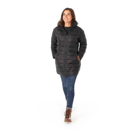 Smartwool Smartloft 180 Parka Jacket Womens Small Black Merino Lined Hooded - Picture 3 of 15