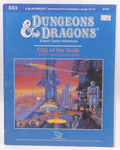 City of the Gods (Dungeons and Dragons: Blackmoor Module DA3) Ritchie, David J.,