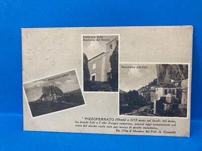 POSTCARD CHIETI-PIZZOFERRATO VARIOUS VIEWS TRAVELLED VS ROME 1927.