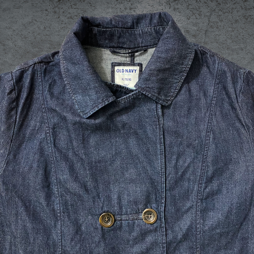 Old Navy Women's Peacoat Jeans Buttoned Size XL - Picture 5 of 11