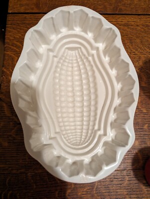 Victorian Stoneware Corn Pudding Mold, Exceptional!!!  Rare