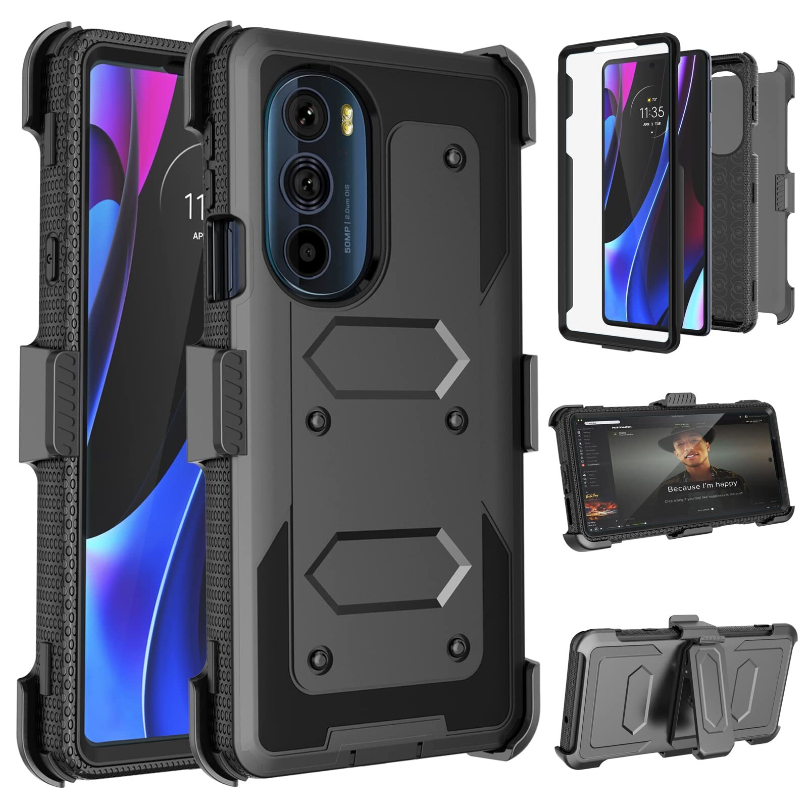 Moto Edge Plus 2022 Case, for Motorola Edge+2022/ X30/Moto Edge 30 Pro Case 2...