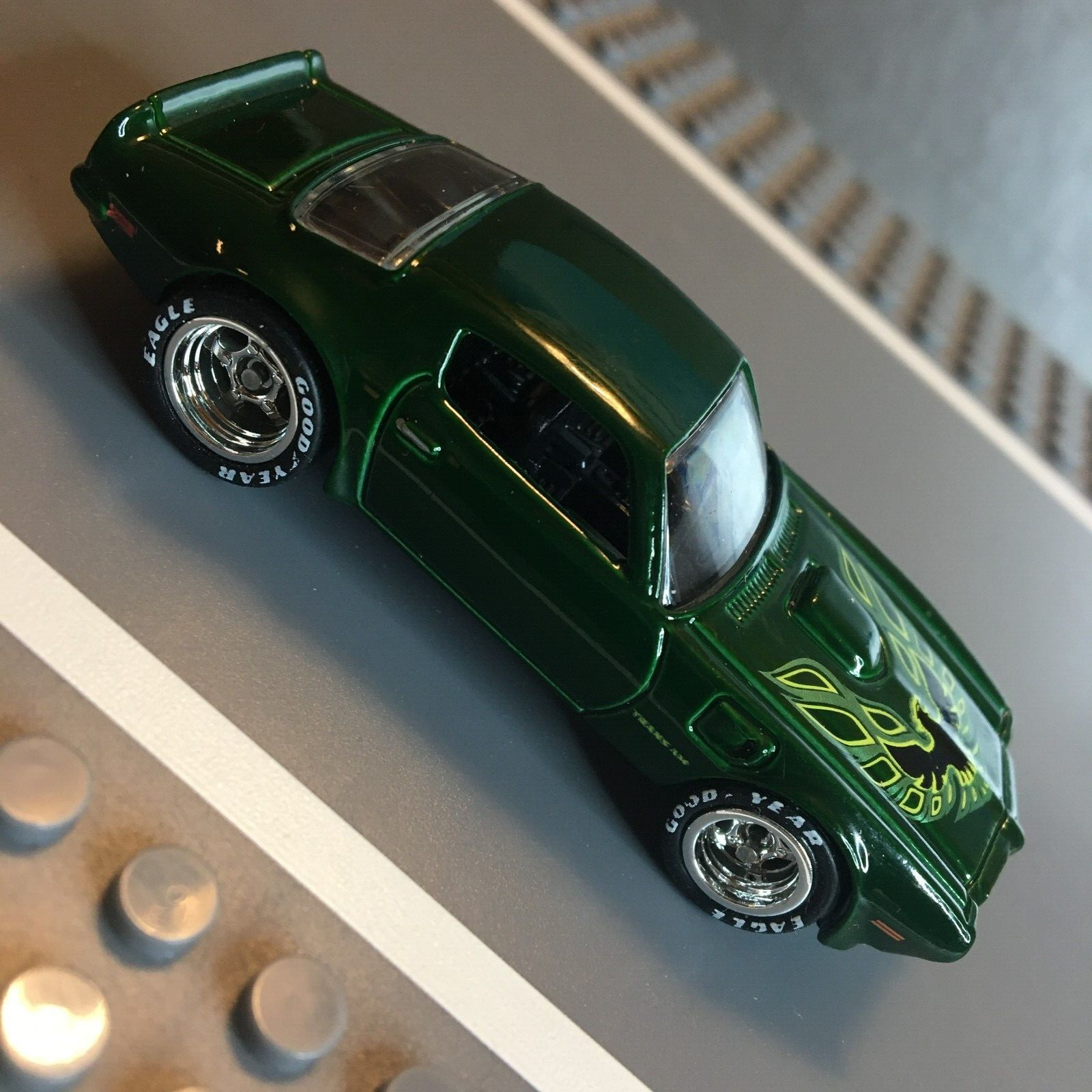 Hot Wheels 2012 New Models '73 Pontiac Firebird Green LOOSE Super RR Wheel Swap