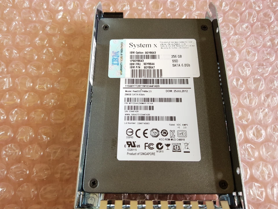 IBM 256GB 2.5'' SFF SATA 6G Server SSD Drive 90Y8644 90Y8647 90Y8643 System X - Image 2 of 2