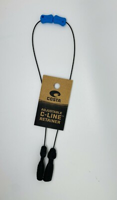 Costa Del Mar C-Line Adjustable Eyewear Leash NEW - strap, retainer, black/blue