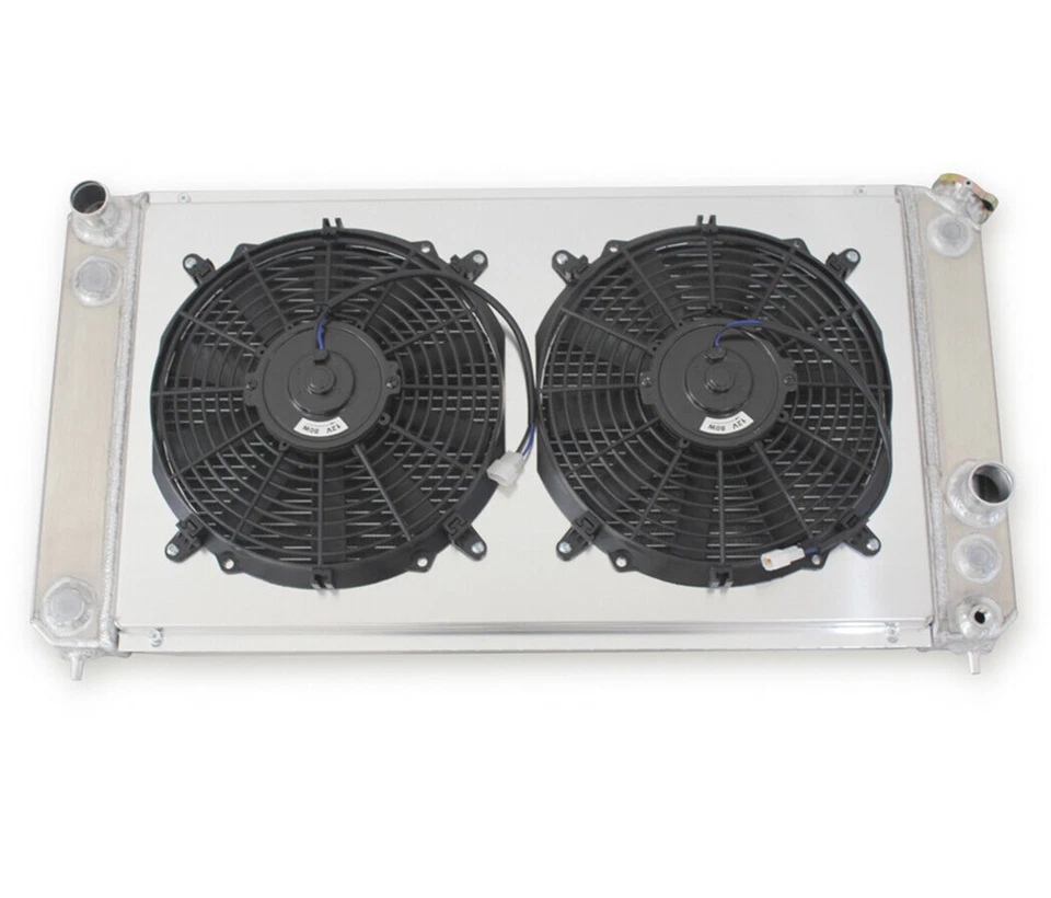 Ventilador de radiador de alumínio 3 fileiras para 1996-2005 Chevy Blazer S10 LS Swap GMC JIMMY 4,3L - Imagem 4 de 4
