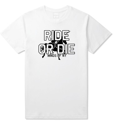 Kings of NY Ride Or Die T-Shirt Horse Rider Bike Motorcycle Sport Bikers Gang LA