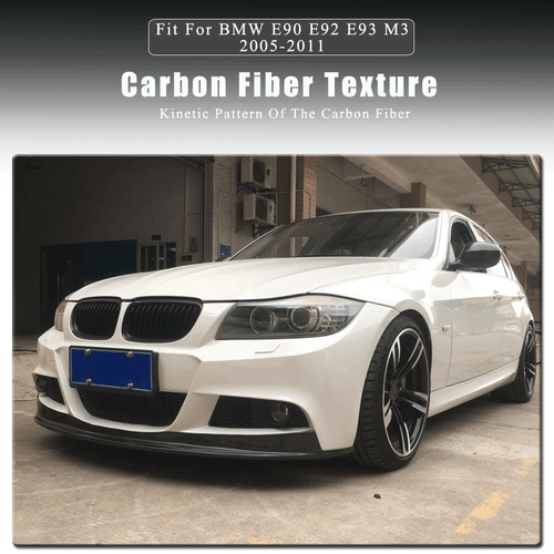For BMW E90 E92 E93 M3 05-11 REAL Carbon Front Bumper Chin Lip Spoiler Splitter - Picture 2 of 12