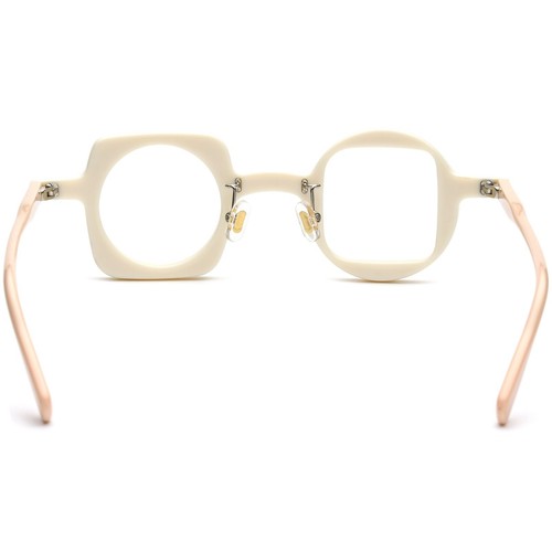 Gafas de acetato medio redondas medio cuadradas unisex marco geométrico duro lentes estrechas - Imagen 24 de 27