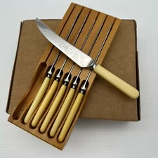 Vintage MCM Philip Ashberry & Sons Sheffield England Knives 6 Knife Set