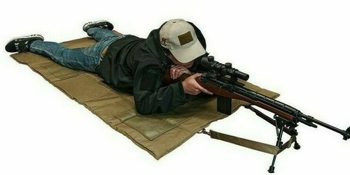 VISM Shooting Mat Rifle Case Combo 48" Hunting Tactical Shooting Range Bag GRAY - Picture 3 of 5