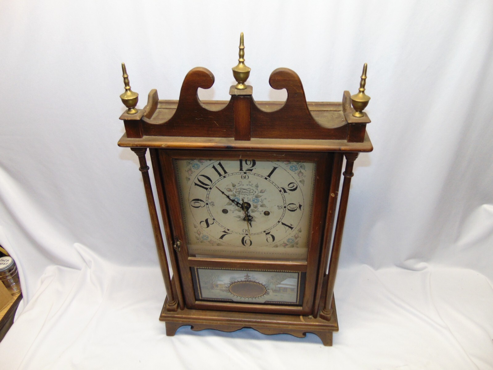 Vintage New England Clock Eight Day Home of Thanksgiving Clock NE2180