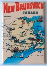New Brunswick Canada FRIDGE MAGNET travel souvenir map