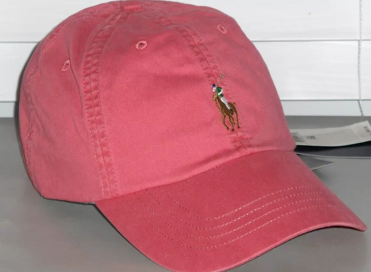 Red polo cheap hat leather strap