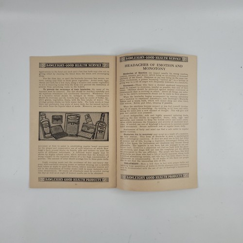 1922 W.T. Rawleigh's Good Health Service Bulletin 205 207 Headaches Constipation - Picture 3 of 9