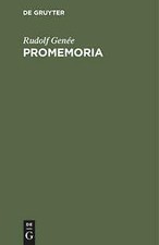 Promemoria | Buch | 9783111088488