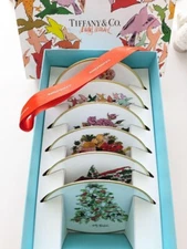 Tiffany & Co. Andy Warhol Christmas Plates Set of 6 Limited Edition Gift