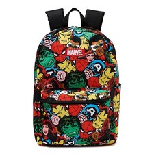 Marvel Comics Avengers 17" Backpack All Over Print Front Pocket New with tags