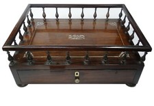 ANTIKER GEORGISCHER/REGENCY CIRCA 1820 PALISANDER BUCHTROG MIT GALERIE
