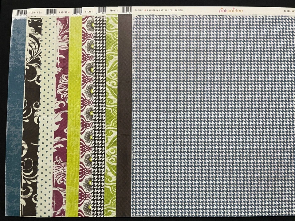 PINK PAISLEE "BAYBERRY COTTAGE" 12X12 DS HEAVY PAPER