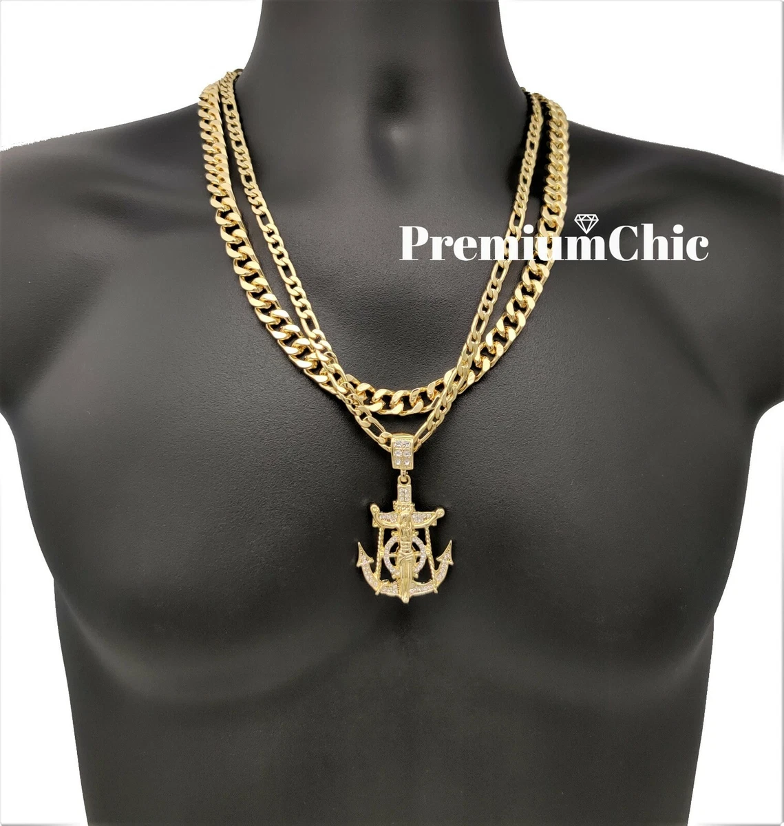 Jesus Anchor Pendant w 24