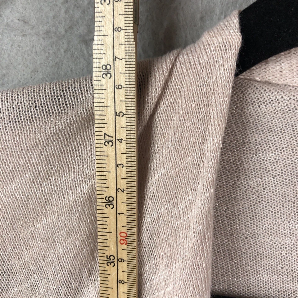 Cardigã Feminino Bege 3X Plus Size Bege Suéter Espanador Escritório Carreira Drapeado - Imagem 4 de 4