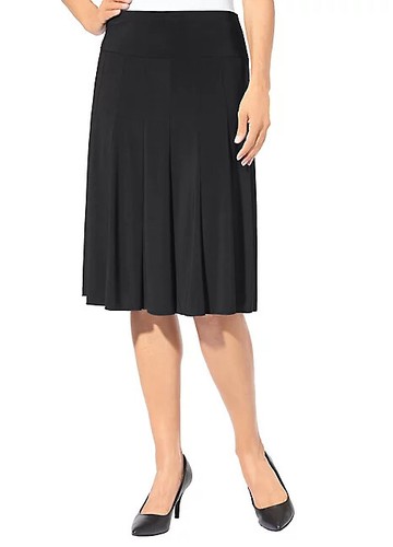 Gonna donna in jersey drappeggiato nera taglie UK 12P 14P 16P 18P