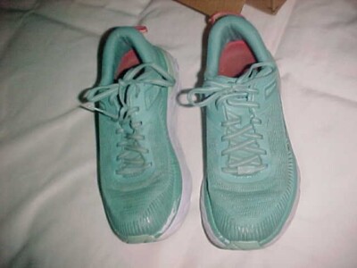 pretty BLUE HOKA ONE ONE BONDI SNEAKERS - SIZE  7.5 - PRE-OWNED - NICE CONDITION