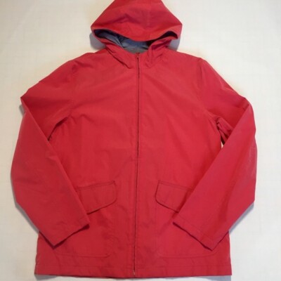 NEW Club Room Men's Light Weight Red Zip Up Hoodie Windbreaker Size Medium 