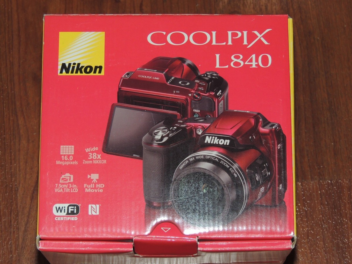 Nikon COOLPIX L840 レッド Nikon Coolpix L840 Red Digital Camera 38x Zoom *EXCELLENT