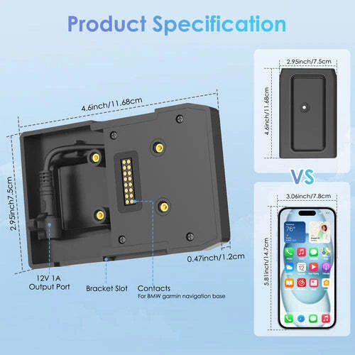 Carpuride Motorcycle Series Product Bracket for W502 W702 for BMW Motorcycles - Image 4 of 4