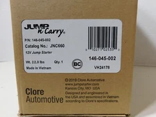 NIB Clore Automotive Jump-N-Carry JNC660 1700 Peak Amp 12 Volt Jump Starter