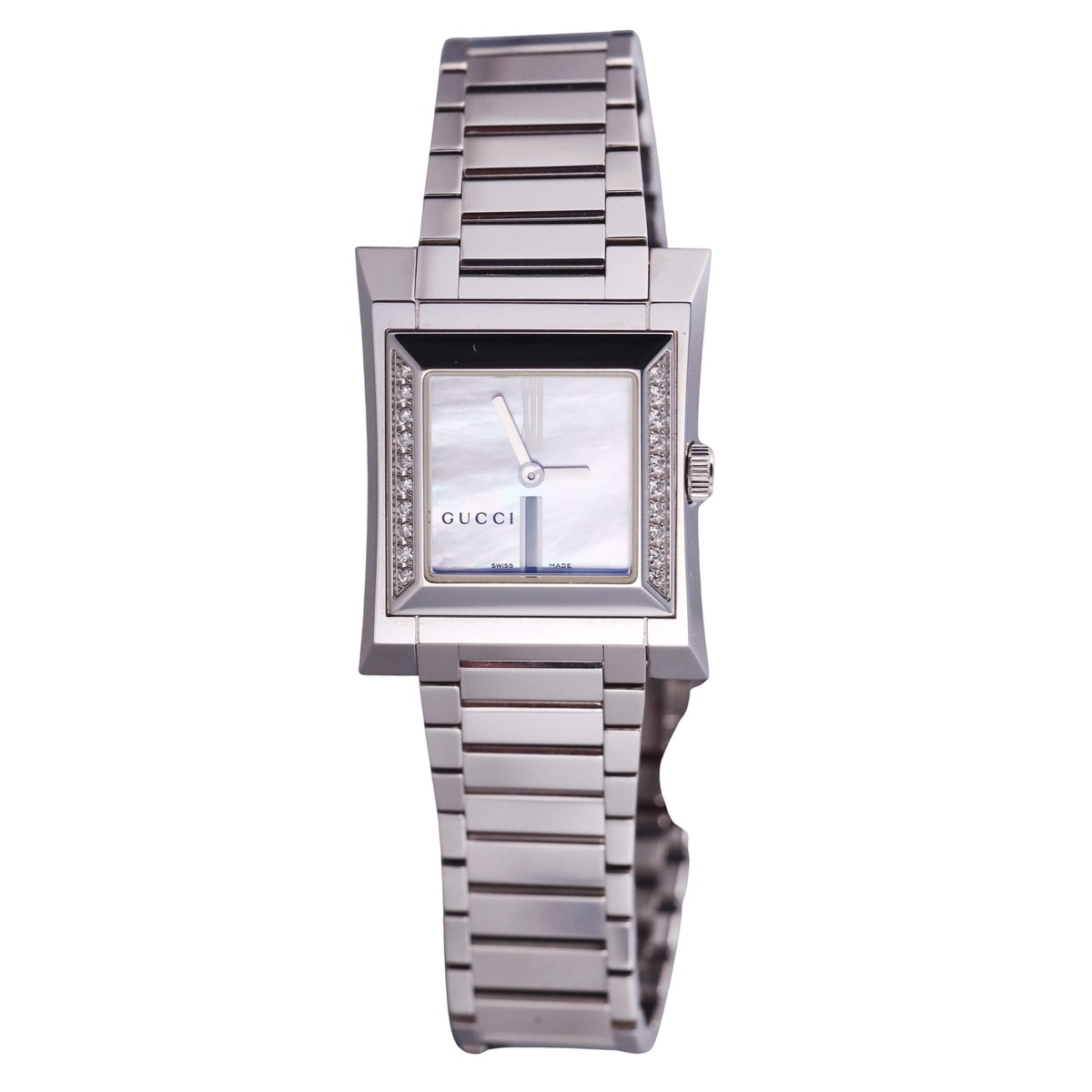 Gucci Guccio Diamond MOP Quartz Ladies Watch 111L YA111504 | eBay