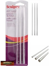 M00303 MOREZMORE Polyform Sculpey Etch Pearl Metal Needle Tools