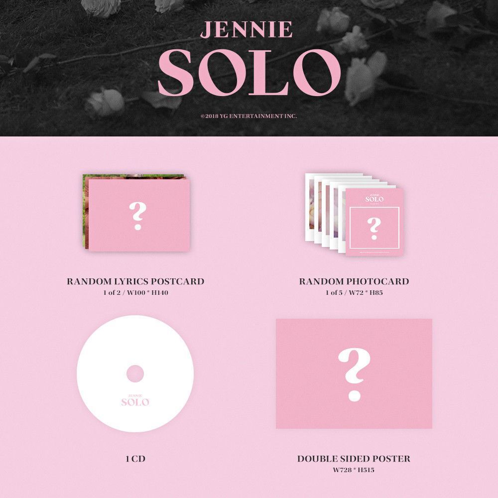 BLACKPINK JENNIE Solo 1st Album CD+Book+Post+Card+Etc+Tracking