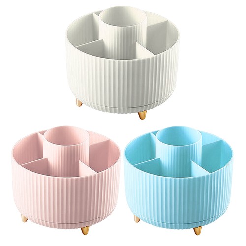 360° Rotating Makeup Brush Storage Box Multifunctional for Home Bedroom