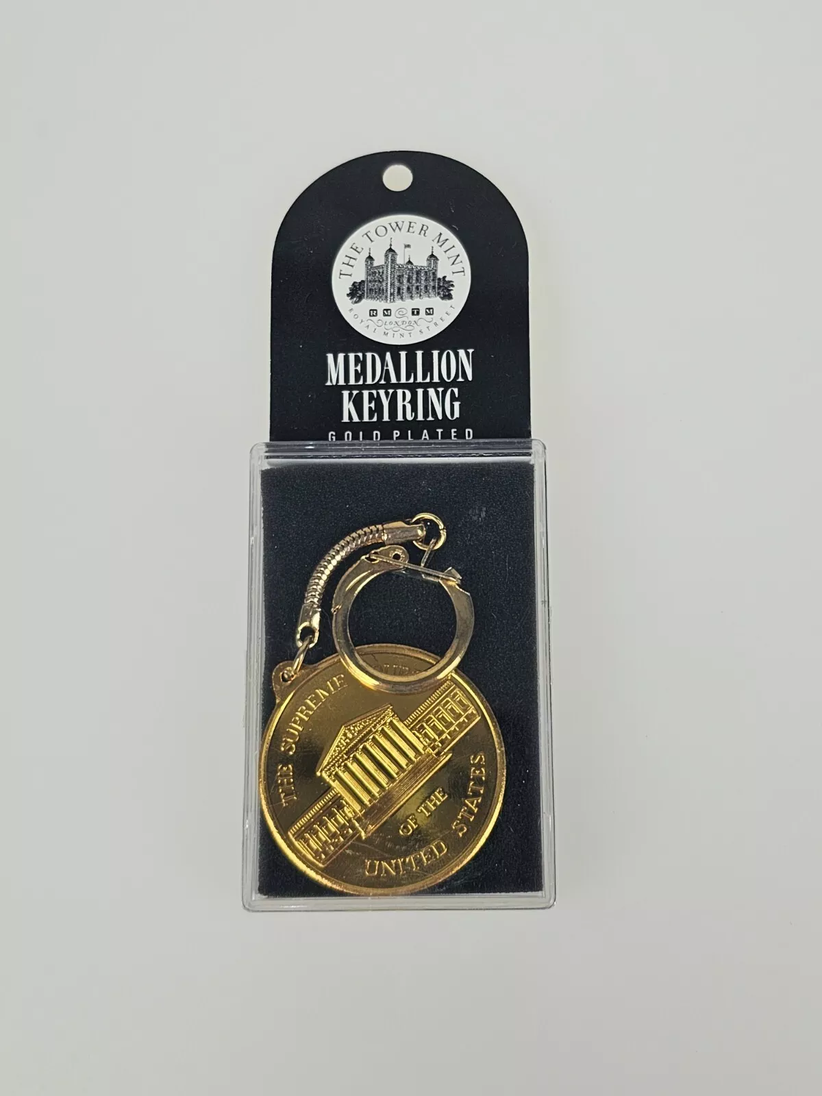 Tower Mint Medallion Coin Keyring Keychain The Supreme Court United States Gold