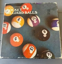 Vintage 1970s Ivoryite Pocket Billiard Balls ...
