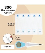 300-Pack Disposable Digital Thermometer Probe Covers, Sheath Sleeves