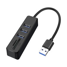 USB Hub Splitter 5 in 1 USB A Multiport Adapter with 3 USB -A Ports SD/TF Mem...