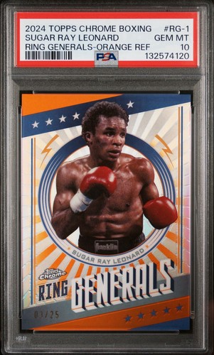 Sugar Ray Leonard [Orange Refractor] #RG-1 2024 Topps Chrome Ring Generals card