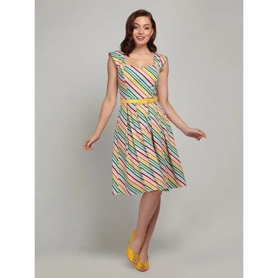 green emerald velvet dress Wear Me Out Dress ~ Rainbow Stripe Sequins – Show Me Your Mumu main image 1