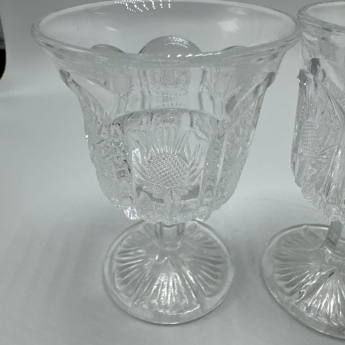 Bryce Higbee Panelled Thistle Wine Glass 1915 Set Of 4 - Picture 2 of 5