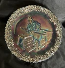 Fenton Art Glass Craftsman Plate In Amethyst Carnival 1970 Number 1 In Series