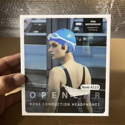 Open Ear, Bone AS19, Bone Conduction Headphones for Swimming IP68 Waterproof