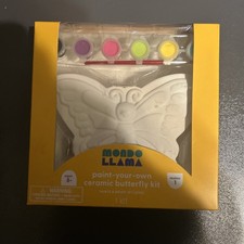 Mondo Llama Paint-Your-Own Ceramic Butterfly Kit with Paints Brush Included