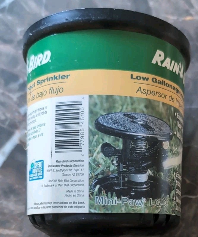 Rain Bird LG-3 Mini-Paw 3"  Pop-Up Canned Impact Sprinkler 