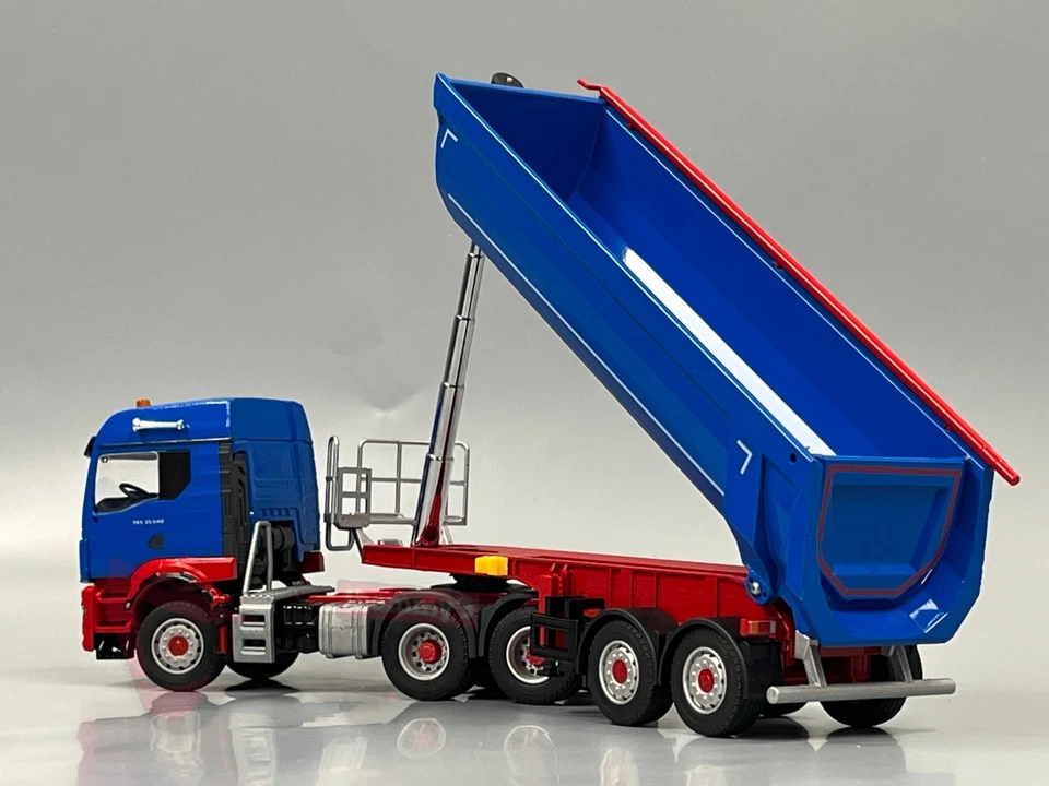 81265 - Conrad - MAN TGS TM 33.540 Schwarzmüller Kippsattelzug blau Neu OVP 1:50 - Bild 2 von 3