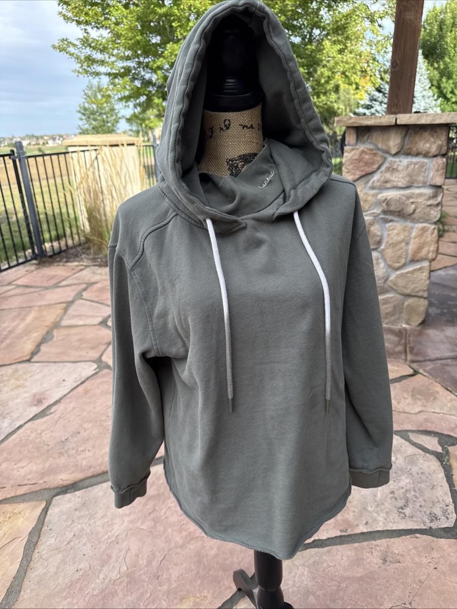 Peace Love World Hoodie Sweatshirt Oversized Thumb Holes S Muted