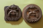 HEJAZ KINGDOM UNIFY WAR  1346AH FORCES OF KING ABELAZIZ ALSAUD 2 MILITARY BADGES